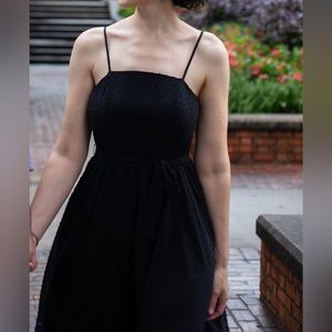 AQUA Black midi sundress, XS